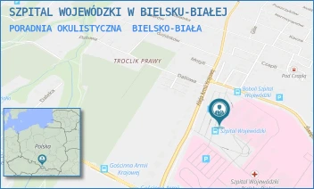 PORADNIA OKULISTYCZNA - SZPITAL WOJEWÓDZKI W BIELSKU-BIAŁEJ - UL. AL.ARMII KRAJOWEJ 101,  BIELSKO-BIAŁA