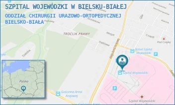 ODDZIAŁ CHIRURGII URAZOWO-ORTOPEDYCZNEJ - SZPITAL WOJEWÓDZKI W BIELSKU-BIAŁEJ - UL. AL.ARMII KRAJOWEJ 101,  BIELSKO-BIAŁA