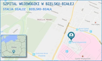 STACJA DIALIZ - SZPITAL WOJEWÓDZKI W BIELSKU-BIAŁEJ - UL. AL.ARMII KRAJOWEJ 101,  BIELSKO-BIAŁA