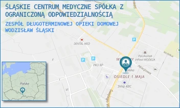 ZESPÓŁ DŁUGOTERMINOWEJ OPIEKI DOMOWEJ - ŚLĄSKIE CENTRUM MEDYCZNE SPÓŁKA Z OGRANICZONĄ ODPOWIEDZIALNOŚCIĄ - UL. ŚWIĘTEGO WAWRZYŃCA 1,  WODZISŁAW ŚLĄSKI
