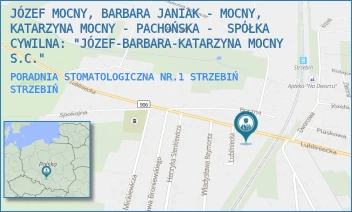 PORADNIA STOMATOLOGICZNA NR.1 STRZEBIŃ - JÓZEF MOCNY, BARBARA JANIAK - MOCNY, KATARZYNA MOCNY - PACHOŃSKA -  SPÓŁKA CYWILNA: "JÓZEF-BARBARA-KATARZYNA MOCNY S.C." - UL. LUBLINIECKA 38,  STRZEBIŃ
