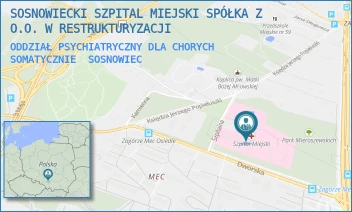 ODDZIAŁ PSYCHIATRYCZNY DLA CHORYCH SOMATYCZNIE - SOSNOWIECKI SZPITAL MIEJSKI SPÓŁKA Z O.O. W RESTRUKTURYZACJI - UL. SZPITALNA 1,  SOSNOWIEC