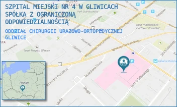 ODDZIAŁ CHIRURGII URAZOWO-ORTOPEDYCZNEJ - SZPITAL MIEJSKI W GLIWICACH SPÓŁKA Z OGRANICZONĄ ODPOWIEDZIALNOŚCIĄ - UL. TADEUSZA KOŚCIUSZKI 29,  GLIWICE
