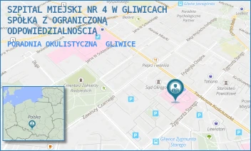 PORADNIA OKULISTYCZNA - SZPITAL MIEJSKI W GLIWICACH SPÓŁKA Z OGRANICZONĄ ODPOWIEDZIALNOŚCIĄ - UL. ZYGMUNTA STAREGO 20,  GLIWICE