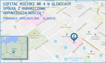 PORADNIA UROLOGICZNA - SZPITAL MIEJSKI W GLIWICACH SPÓŁKA Z OGRANICZONĄ ODPOWIEDZIALNOŚCIĄ - UL. ZYGMUNTA STAREGO 20,  GLIWICE