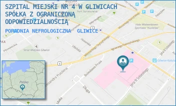 PORADNIA NEFROLOGICZNA - SZPITAL MIEJSKI W GLIWICACH SPÓŁKA Z OGRANICZONĄ ODPOWIEDZIALNOŚCIĄ - UL. TADEUSZA KOŚCIUSZKI 29,  GLIWICE