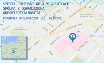 PORADNIA UROLOGICZNA (2) - SZPITAL MIEJSKI W GLIWICACH SPÓŁKA Z OGRANICZONĄ ODPOWIEDZIALNOŚCIĄ - UL. TADEUSZA KOŚCIUSZKI 29,  GLIWICE