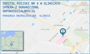PORADNIA NEUROLOGICZNA - SZPITAL MIEJSKI W GLIWICACH SPÓŁKA Z OGRANICZONĄ ODPOWIEDZIALNOŚCIĄ - UL. RADIOWA 2,  GLIWICE