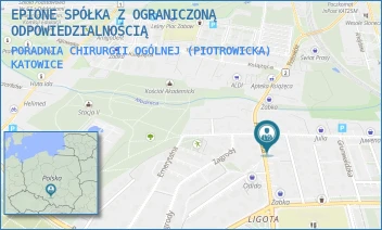 PORADNIA CHIRURGII OGÓLNEJ (PIOTROWICKA) - EPIONE SPÓŁKA Z OGRANICZONĄ ODPOWIEDZIALNOŚCIĄ - UL. PIOTROWICKA 68,  KATOWICE