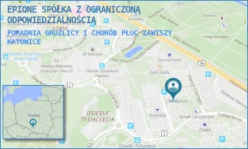 PORADNIA GRUŹLICY I CHORÓB PŁUC ZAWISZY - EPIONE SPÓŁKA Z OGRANICZONĄ ODPOWIEDZIALNOŚCIĄ - UL. ZAWISZY CZARNEGO 7A,  KATOWICE