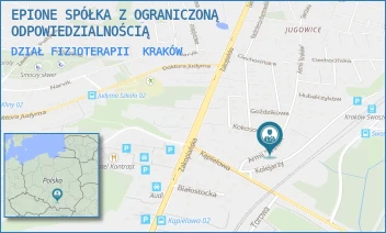 DZIAŁ FIZJOTERAPII - EPIONE SPÓŁKA Z OGRANICZONĄ ODPOWIEDZIALNOŚCIĄ - UL. ARMII "KRAKÓW" 77,  KRAKÓW