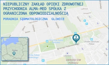 PORADNIA STOMATOLOGICZNA - NIEPUBLICZNY ZAKŁAD OPIEKI ZDROWOTNEJ PRZYCHODNIA ALMA-MED SPÓŁKA Z OGRANICZONA ODPOWIEDZIALNOŚCIĄ - UL. IGNACEGO PADEREWSKIEGO 51,  GLIWICE