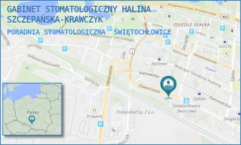 PORADNIA STOMATOLOGICZNA - GABINET STOMATOLOGICZNY HALINA SZCZEPAŃSKA-KRAWCZYK - UL. DWORCOWA 13,  ŚWIĘTOCHŁOWICE