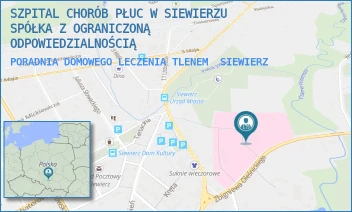 PORADNIA DOMOWEGO LECZENIA TLENEM - SZPITAL CHORÓB PŁUC W SIEWIERZU SPÓŁKA Z OGRANICZONĄ ODPOWIEDZIALNOŚCIĄ - UL. KS. BP. ZB. OLEŚNICKIEGO 21,  SIEWIERZ