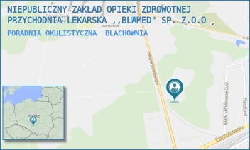 PORADNIA OKULISTYCZNA - NIEPUBLICZNY ZAKŁAD OPIEKI ZDROWOTNEJ PRZYCHODNIA LEKARSKA ,,BLAMED" SP. Z.O.O - UL. HENRYKA SIENKIEWICZA 4,  BLACHOWNIA
