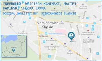 ODDZIAŁ OKULISTYCZNY - "NEFROLUX" WOJCIECH KAMIŃSKI, MACIEJ KAMIŃSKI SPÓŁKA Z OGRANICZONĄ ODPOWIEDZIALNOŚCIĄ - UL. SZPITALNA 6,  SIEMIANOWICE ŚLĄSKIE