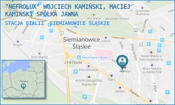 STACJA DIALIZ - "NEFROLUX" WOJCIECH KAMIŃSKI, MACIEJ KAMIŃSKI SPÓŁKA Z OGRANICZONĄ ODPOWIEDZIALNOŚCIĄ - UL. SZPITALNA 6,  SIEMIANOWICE ŚLĄSKIE