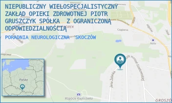 PORADNIA NEUROLOGICZNA - NIEPUBLICZNY WIELOSPECJALISTYCZNY ZAKŁAD OPIEKI ZDROWOTNEJ PIOTR GRUSZCZYK SPÓŁKA  Z OGRANICZONĄ ODPOWIEDZIALNOŚCIĄ - UL. SZATKOWSKIEJ 24,  SKOCZÓW