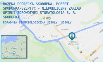 PORADNIA STOMATOLOGICZNA UJSOŁY - BOŻENA PODRECKA-SKORUPKA, ROBERT SKORUPKA-SZEPTYC - NIEPUBLICZNY ZAKŁAD OPIEKI ZDROWOTNEJ STOMATOLOGIA B. R. SKORUPKA S.C. - BYSTRA 4,  UJSOŁY