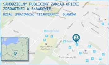 DZIAŁ (PRACOWNIA) FIZJOTERAPII - SAMODZIELNY PUBLICZNY ZAKŁAD OPIEKI ZDROWOTNEJ W SŁAWKOWIE - UL. PCK 3,  SŁAWKÓW