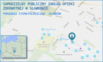 PORADNIA STOMATOLOGICZNA - SAMODZIELNY PUBLICZNY ZAKŁAD OPIEKI ZDROWOTNEJ W SŁAWKOWIE - UL. PCK 3,  SŁAWKÓW
