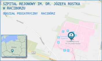 ODDZIAŁ PEDIATRYCZNY - SZPITAL REJONOWY IM. DR. JÓZEFA ROSTKA W RACIBORZU - UL. GAMOWSKA 3,  RACIBÓRZ