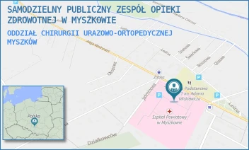 ODDZIAŁ CHIRURGII URAZOWO-ORTOPEDYCZNEJ - SAMODZIELNY PUBLICZNY ZESPÓŁ OPIEKI ZDROWOTNEJ W MYSZKOWIE - UL. ALEJA WOLNOŚCI 29,  MYSZKÓW