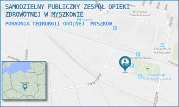 PORADNIA CHIRURGII OGÓLNEJ - SAMODZIELNY PUBLICZNY ZESPÓŁ OPIEKI ZDROWOTNEJ W MYSZKOWIE - UL. PARTYZANTÓW 21,  MYSZKÓW