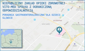 PORADNIA GASTROENTEROLOGICZNA DLA DZIECI - NIEPUBLICZNY ZAKŁAD OPIEKI ZDROWOTNEJ VITO-MED SPÓŁKA Z OGRANICZONĄ ODPOWIEDZIALNOŚCIĄ - RADIOWA 2,  GLIWICE