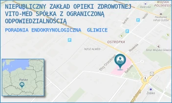 PORADNIA ENDOKRYNOLOGICZNA - NIEPUBLICZNY ZAKŁAD OPIEKI ZDROWOTNEJ VITO-MED SPÓŁKA Z OGRANICZONĄ ODPOWIEDZIALNOŚCIĄ - UL. RADIOWA 2,  GLIWICE