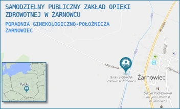 PORADNIA GINEKOLOGICZNO-POŁOŻNICZA - SAMODZIELNY PUBLICZNY ZAKŁAD OPIEKI ZDROWOTNEJ W ŻARNOWCU - UL. MOSTOWA 1,  ŻARNOWIEC