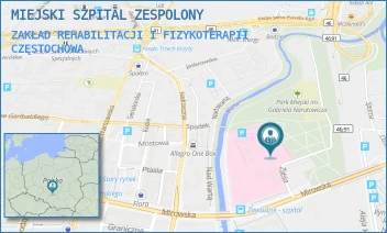 ZAKŁAD REHABILITACJI I FIZYKOTERAPII - MIEJSKI SZPITAL ZESPOLONY - UL. MIROWSKA 15,  CZĘSTOCHOWA