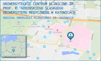 ODDZIAŁ ONKOLOGII KLINICZNEJ II - UNIWERSYTECKIE CENTRUM KLINICZNE IM. PROF. K. GIBIŃSKIEGO ŚLĄSKIEGO UNIWERSYTETU MEDYCZNEGO W KATOWICACH - UL. CEGLANA 35,  KATOWICE