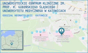 ODDZIAŁ NEONATOLOGII - UNIWERSYTECKIE CENTRUM KLINICZNE IM. PROF. K. GIBIŃSKIEGO ŚLĄSKIEGO UNIWERSYTETU MEDYCZNEGO W KATOWICACH - UL. MEDYKÓW 14,  KATOWICE