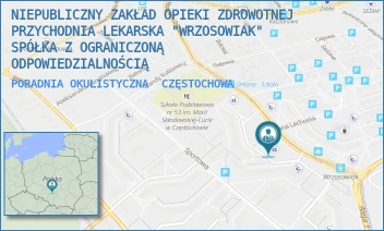PORADNIA OKULISTYCZNA - NIEPUBLICZNY ZAKŁAD OPIEKI ZDROWOTNEJ PRZYCHODNIA LEKARSKA "WRZOSOWIAK" SPÓŁKA Z OGRANICZONĄ ODPOWIEDZIALNOŚCIĄ - UL. ORKANA 61/67 A,  CZĘSTOCHOWA