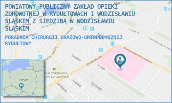 PORADNIA CHIRURGII URAZOWO-ORTOPEDYCZNEJ - SZPITAL POWIATOWY W WODZISŁAWIU ŚLĄSKIM - UL. PLEBISCYTOWA 47,  RYDUŁTOWY