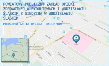 PORADNIA GERIATRYCZNA - SZPITAL POWIATOWY W WODZISŁAWIU ŚLĄSKIM - UL. PLEBISCYTOWA 47,  RYDUŁTOWY