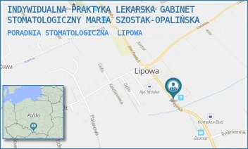 PORADNIA STOMATOLOGICZNA - INDYWIDUALNA PRAKTYKA LEKARSKA GABINET STOMATOLOGICZNY MARIA SZOSTAK-OPALIŃSKA - UL. WIEJSKA 40,  LIPOWA