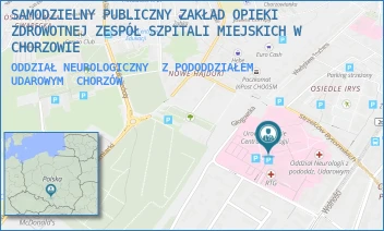 ODDZIAŁ NEUROLOGICZNY  Z PODODDZIAŁEM UDAROWYM - SAMODZIELNY PUBLICZNY ZAKŁAD OPIEKI ZDROWOTNEJ ZESPÓŁ SZPITALI MIEJSKICH W CHORZOWIE - UL. STRZELCÓW BYTOMSKICH 11,  CHORZÓW
