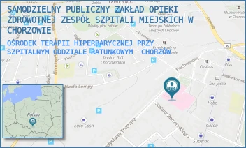 OŚRODEK TERAPII HIPERBARYCZNEJ PRZY SZPITALNYM ODDZIALE RATUNKOWYM - SAMODZIELNY PUBLICZNY ZAKŁAD OPIEKI ZDROWOTNEJ ZESPÓŁ SZPITALI MIEJSKICH W CHORZOWIE - UL. WŁADYSŁAWA TRUCHANA 7,  CHORZÓW