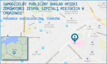PORADNIA AUDIOLOGICZNA - SAMODZIELNY PUBLICZNY ZAKŁAD OPIEKI ZDROWOTNEJ ZESPÓŁ SZPITALI MIEJSKICH W CHORZOWIE - UL. WŁADYSŁAWA TRUCHANA 7,  CHORZÓW