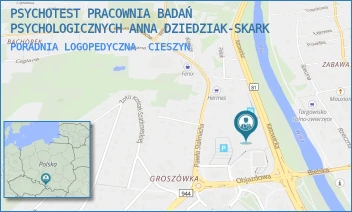 PORADNIA LOGOPEDYCZNA - PSYCHOTEST PRACOWNIA BADAŃ PSYCHOLOGICZNYCH ANNA DZIEDZIAK-SKARK - UL. KATOWICKA 1,  CIESZYN