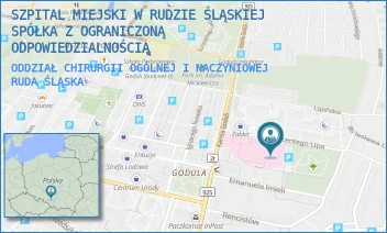 ODDZIAŁ CHIRURGII OGÓLNEJ I NACZYNIOWEJ - SZPITAL MIEJSKI W RUDZIE ŚLĄSKIEJ SPÓŁKA Z OGRANICZONĄ ODPOWIEDZIALNOŚCIĄ - UL. WINCENTEGO LIPA 2,  RUDA ŚLĄSKA