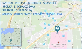 OŚRODEK REHABILITACJI DZIENNEJ - SZPITAL MIEJSKI W RUDZIE ŚLĄSKIEJ SPÓŁKA Z OGRANICZONĄ ODPOWIEDZIALNOŚCIĄ - UL. GŁÓWNA 11,  RUDA ŚLĄSKA
