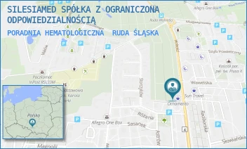 PORADNIA HEMATOLOGICZNA - SILESIAMED SPÓŁKA Z OGRANICZONA ODPOWIEDZIALNOŚCIĄ - UL. WOLNOŚCI 99,  RUDA ŚLĄSKA