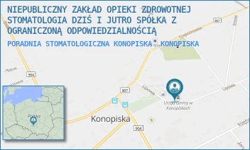 PORADNIA STOMATOLOGICZNA KONOPISKA - NIEPUBLICZNY ZAKŁAD OPIEKI ZDROWOTNEJ STOMATOLOGIA DZIŚ I JUTRO SPÓŁKA Z OGRANICZONĄ ODPOWIEDZIALNOŚCIĄ - UL. LIPOWA 3,  KONOPISKA