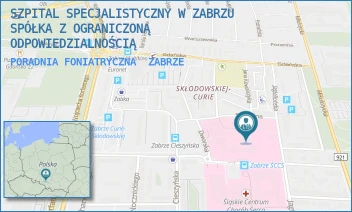 PORADNIA FONIATRYCZNA - SZPITAL SPECJALISTYCZNY W ZABRZU SPÓŁKA Z OGRANICZONĄ ODPOWIEDZIALNOŚCIĄ - UL. MARII CURIE-SKŁODOWSKIEJ 10,  ZABRZE