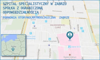 PORADNIA OTORYNOLARYNGOLOGICZNA - SZPITAL SPECJALISTYCZNY W ZABRZU SPÓŁKA Z OGRANICZONĄ ODPOWIEDZIALNOŚCIĄ - UL. MARII CURIE-SKŁODOWSKIEJ 10,  ZABRZE