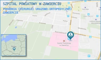 PORADNIA CHIRURGII URAZOWO-ORTOPEDYCZNEJ - SZPITAL POWIATOWY W ZAWIERCIU - UL. MIODOWA 14,  ZAWIERCIE