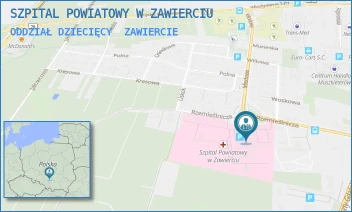 ODDZIAŁ DZIECIĘCY - SZPITAL POWIATOWY W ZAWIERCIU - UL. MIODOWA 14,  ZAWIERCIE